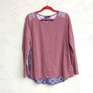 PRANA Hi Low Lightweight Long Sleeve Top Size L